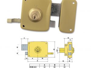 CERRADURA LINCE 5125-A 8 IZQUIERDAS
