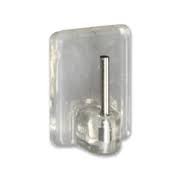 PERCHA TRANSPARENTE ADHESIVA BLISTER 2 UDES