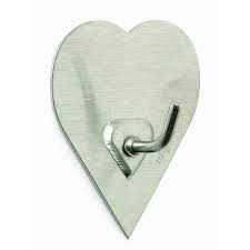 PERCHA INOX CORAZON BLISTER 2 UDES