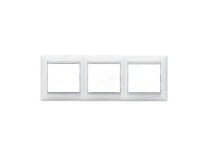 PLACA 3 VENTANAS 7744-11 LEGRAND VALENA BLANCO