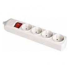 BASE ENCHUFE 4 TOMAS CON INTERRUPTOR