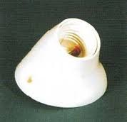 PORTALAMPARAS SUPERFICIE E-27 CURVO BLANCO