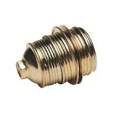 PORTALAMPARAS LATON ROSCADO DOBLE ARANDELA E-27
