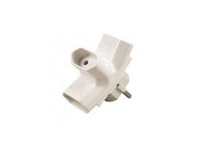 ADAPTADOR TRIPLE 4.8MM ADAPTABLE 4.8MM 10A-250V BLANCO
