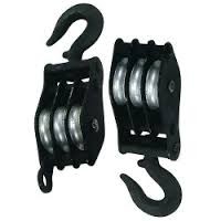 POLEA POLIPACTO TRIPLE CON GANCHO 19CM