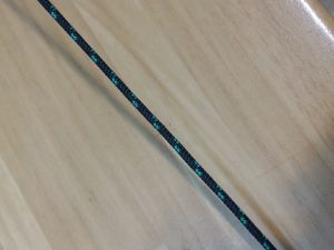 CUERDA CABO NEGRA PINTA VERDE 2MM