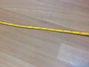 CUERDA CABO AMARILLA PINTA NARANJA 2MM