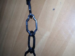 CADENA LAMPARA CUADRADA NEGRA 3CMX2MM GRUESO