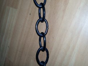 CADENA LAMPARA OVAL NEGRA 2.2CMX2MM GRUESO