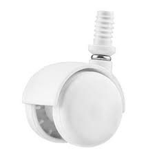RUEDA MUEBLE BLANCA ESPIGA 7.5X45MM