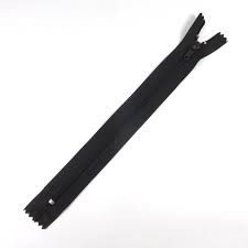 CREMALLERA NEGRA 45CM NYLON CON TOPE