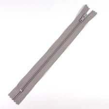 CREMALLERA GRIS 25CM NYLON CON TOPE
