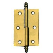 bisagra 5x4cm latonada con remate unidad