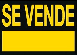 cartel se vende amarillo 45x35cm