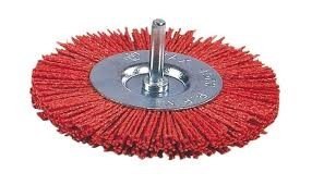 cepillo nylon circular 75mm espiga 6mm