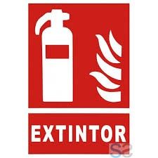 cartel extintor luminiscente 29.7x21cm