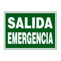 cartel salida emergencia luminiscente 30x14.8cm
