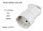 clavija aerea con asa t/t lateral 16a 250v blanca
