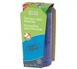 trampa para moscas natural control 3 cebos