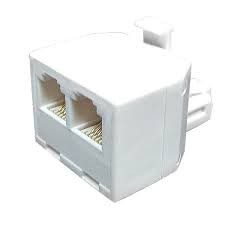 adaptador telefono 2 tomas rj-11