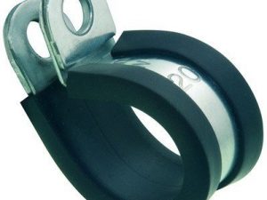 abrazadera 22mm c/perfil goma fleje 15mm