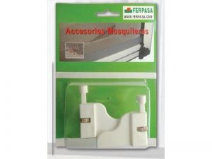 juego retenedor mosquitera enrollable blanco