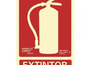 cartel extintor luminiscente pvc 21x30