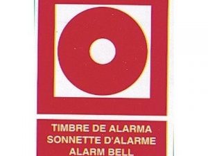 cartel pulsador de alarma p-114