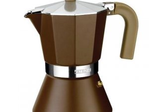 cafetera aluminio induccion marron 9 tazas monix