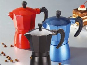 cafetera aluminio inducolor negra 3/6 tazas eneide