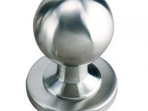 pomo puerta c/placa acero inox 65mm ref 880