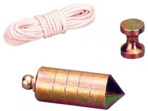plomada nuez hierro c/cuerda 700gr