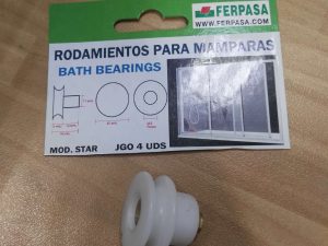 rodamiento mampara baño rosca laton