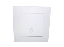 pulsador con grabado de luz empotrar blanco