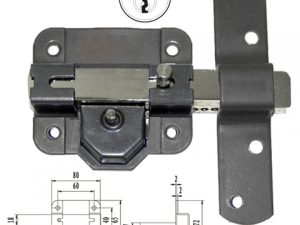 cerrojo brixo cs-137 lr/90 80mm pintado llave /boton