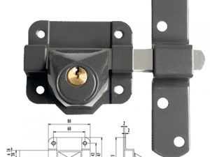 cerrojo brixo cs-140/l 80mm pintado llave