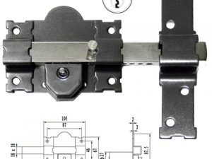 cerrojo brixo cs-160/lr 105mm pintado llave /boton