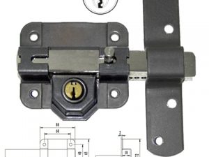 cerrojo brixo cs-160ll/90 80mm pintado llave/llave