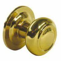 pomo puerta laton pulido mod 52 placa 8.5cm