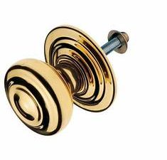 pomo puerta laton pulido mod50 placa 8.5cm