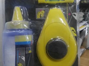tiralineas 15mtrs plastico c/130gr azulillo y nivel