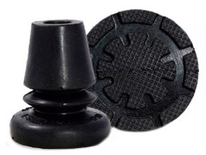 contera goma muleta 19mm base 5.5cm flexible negra