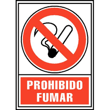 cartel prohibido fumar 210x300mm