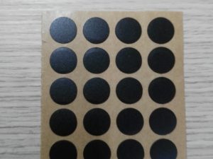 pegatina cubre tornillos 13mm negro 20udes