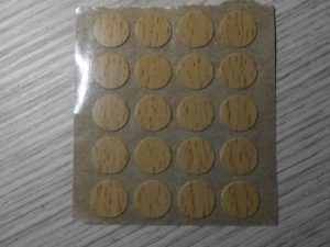pegatina cubre tornillos 13mm roble claro 20udes
