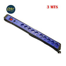 base multiple 10 tomas c/protector+interruptor 3mtrs